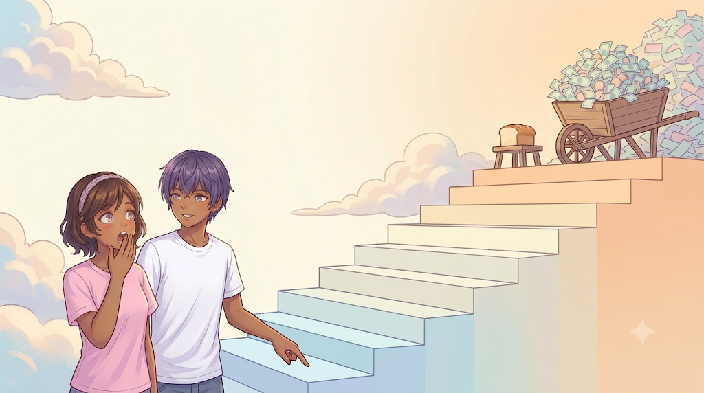 ハイパーインフレの危険性を示すイラスト